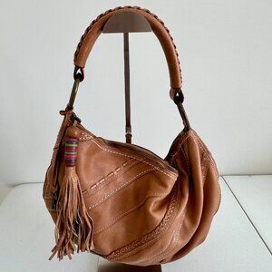 Fossil Camel Leather Hobo Bag  